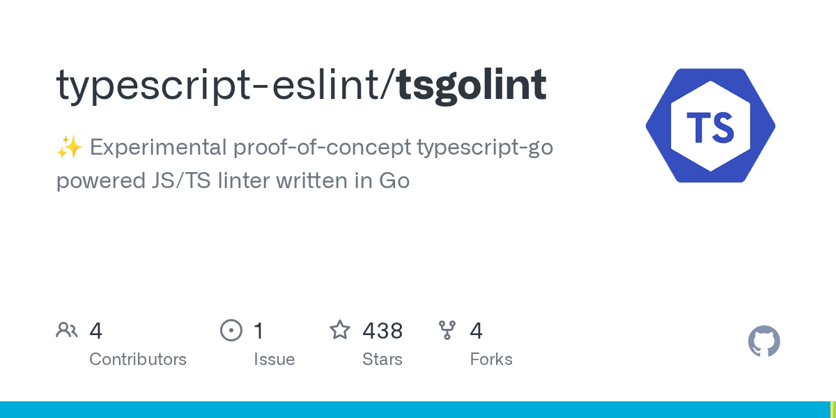 GitHub - typescript-eslint/tsgolint: ✨ Experimental proof-of-concept typescript-go powered JS/TS linter written in Go